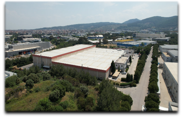 Modern factory plant interior